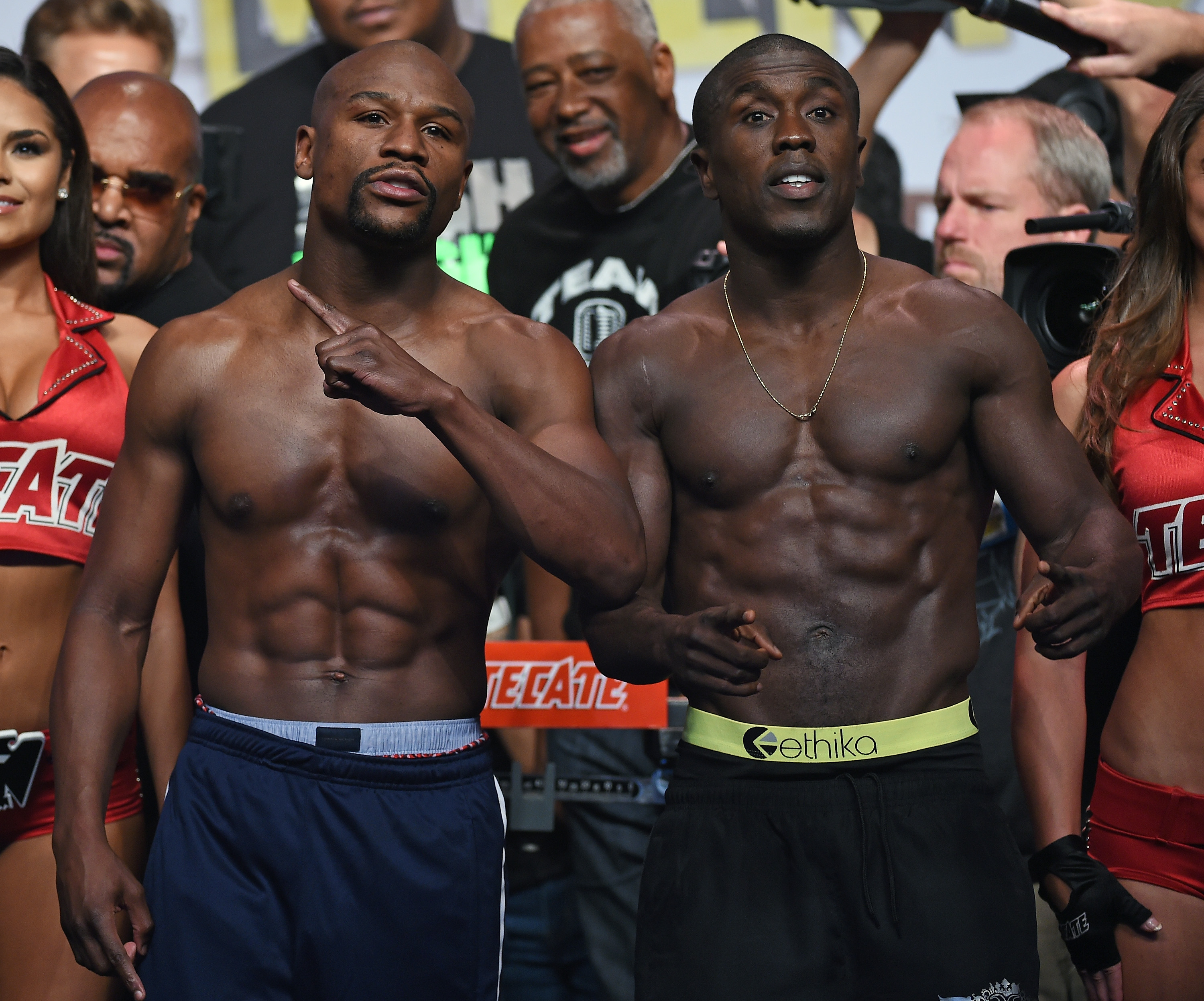 Floyd Mayweather Jr. v Andre Berto - Weigh-in
