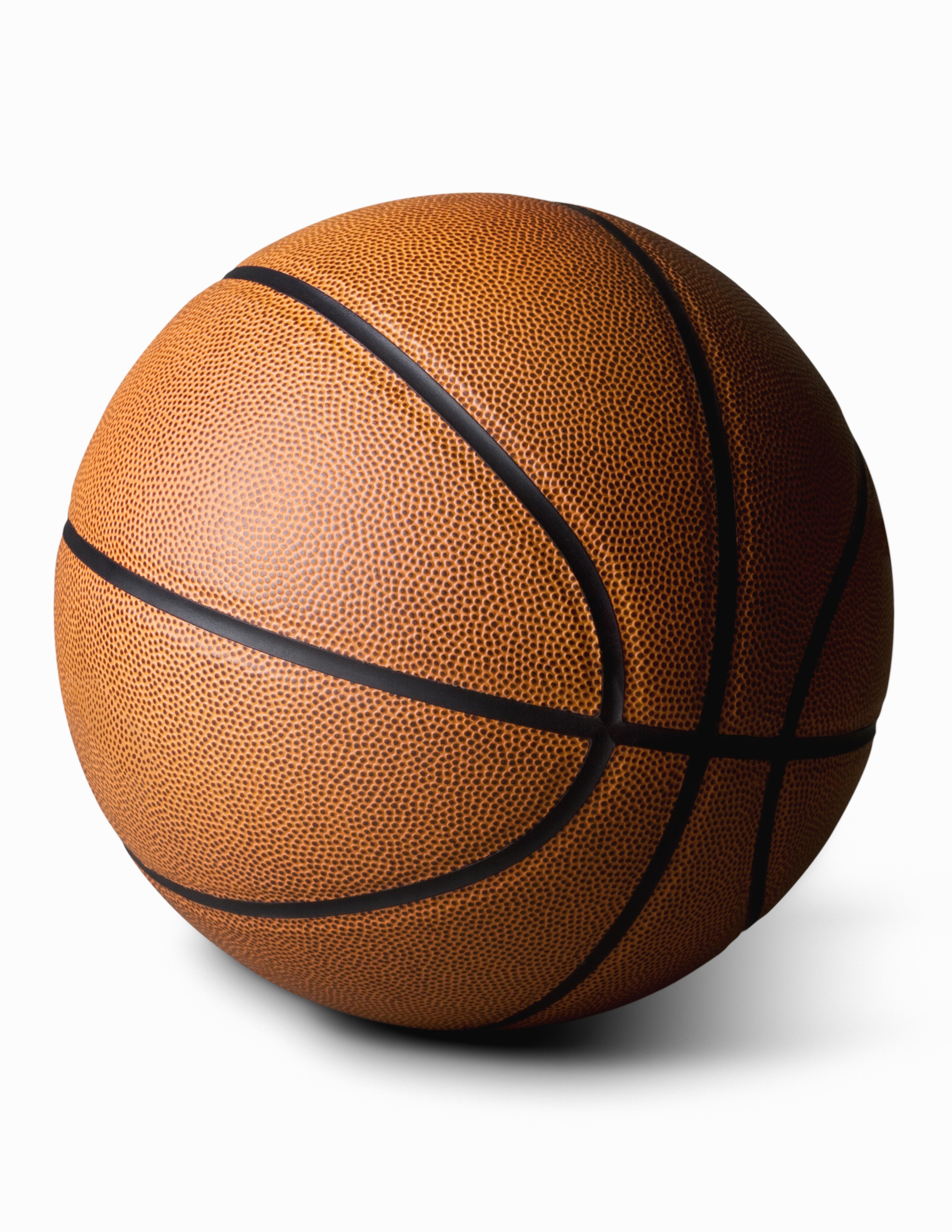Basketball on white background