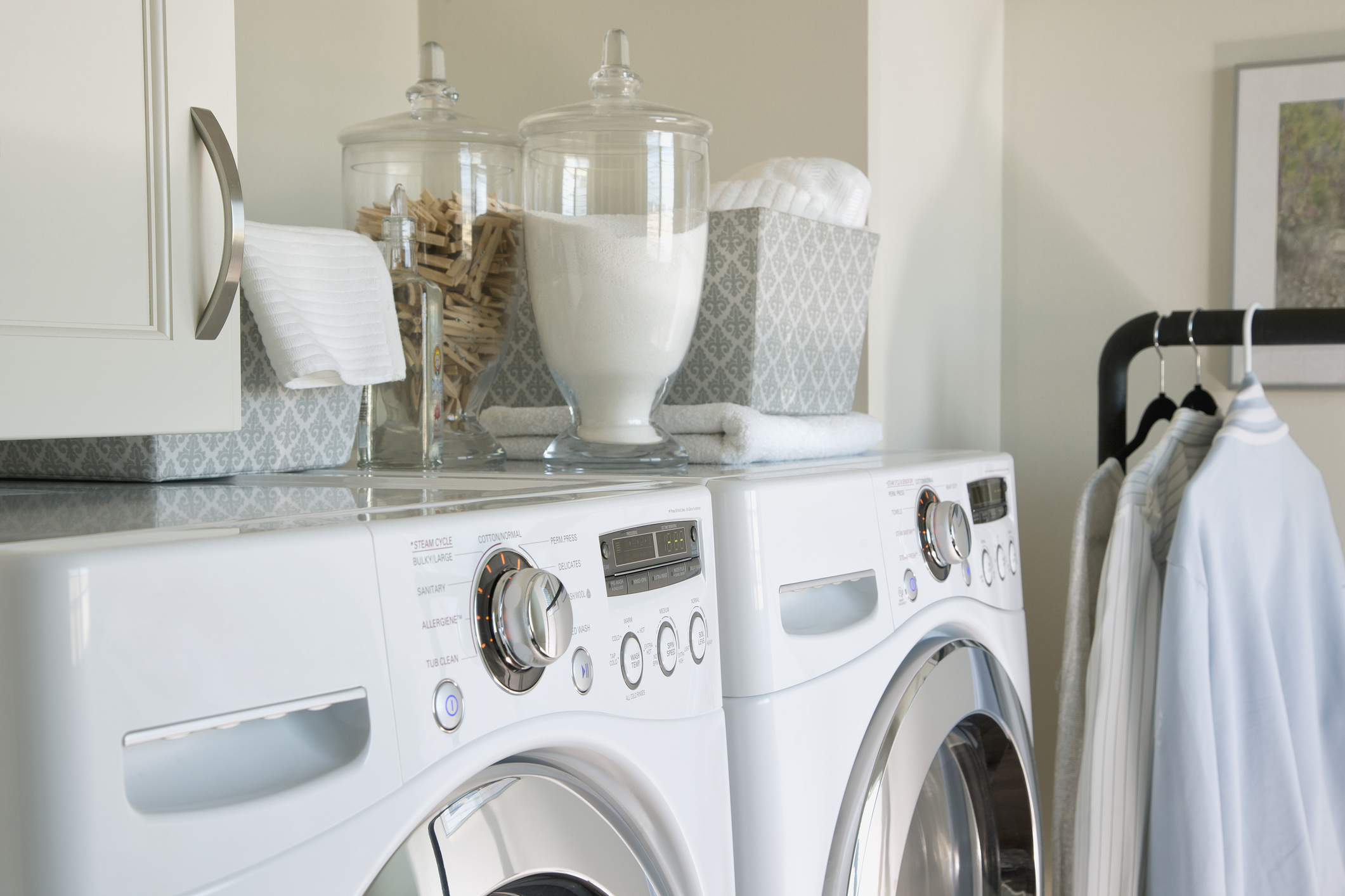 Organized laundry room
