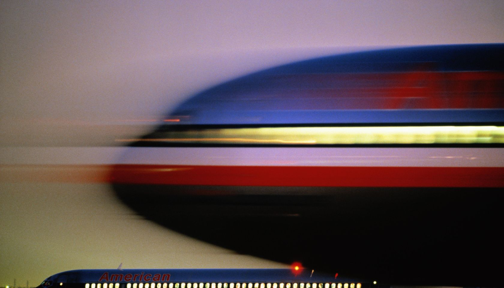 Boeing (McDonnell Douglas) DC-10s on airport apron (blurred motion)