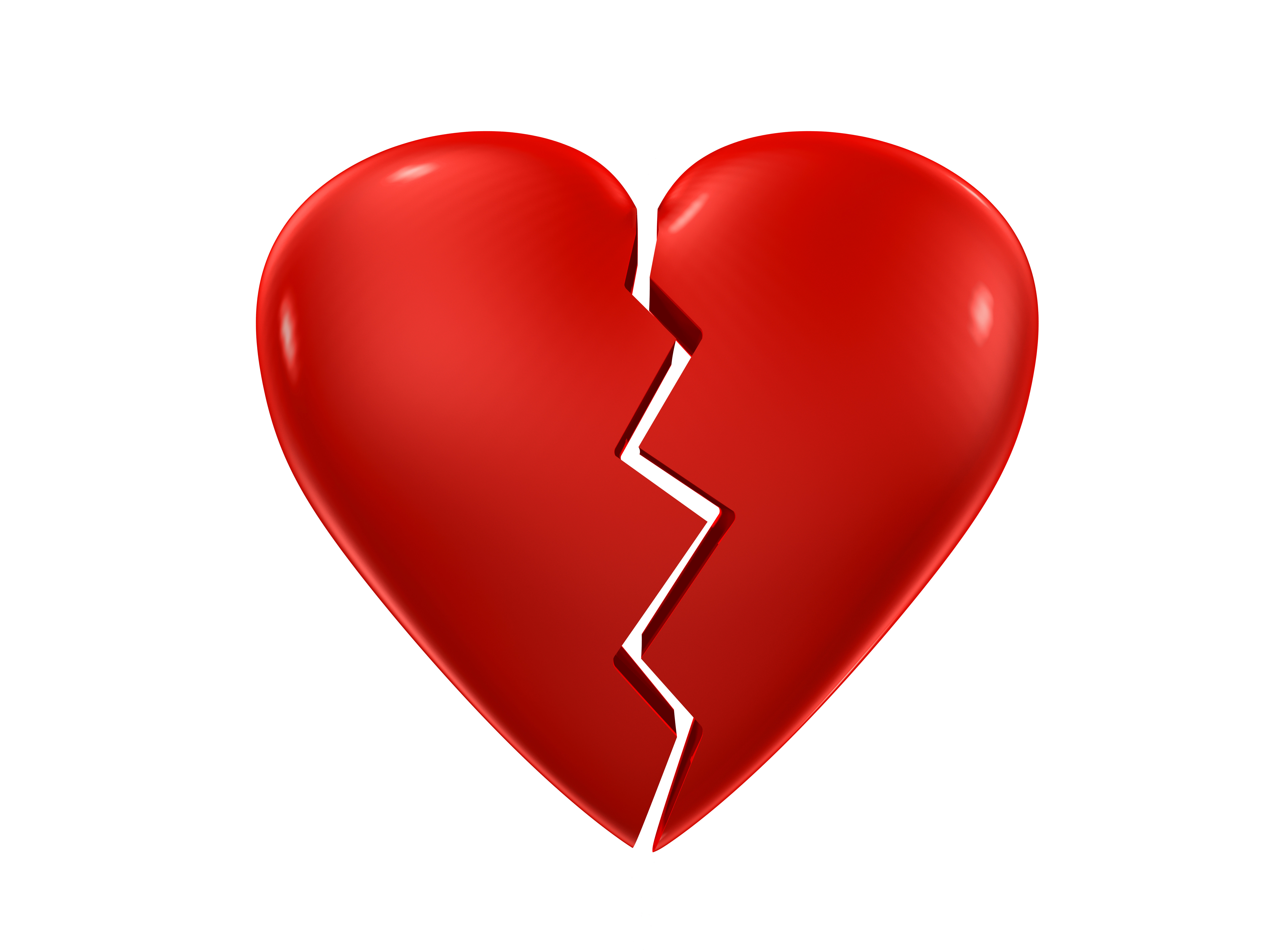 Broken heart, 3D illustration