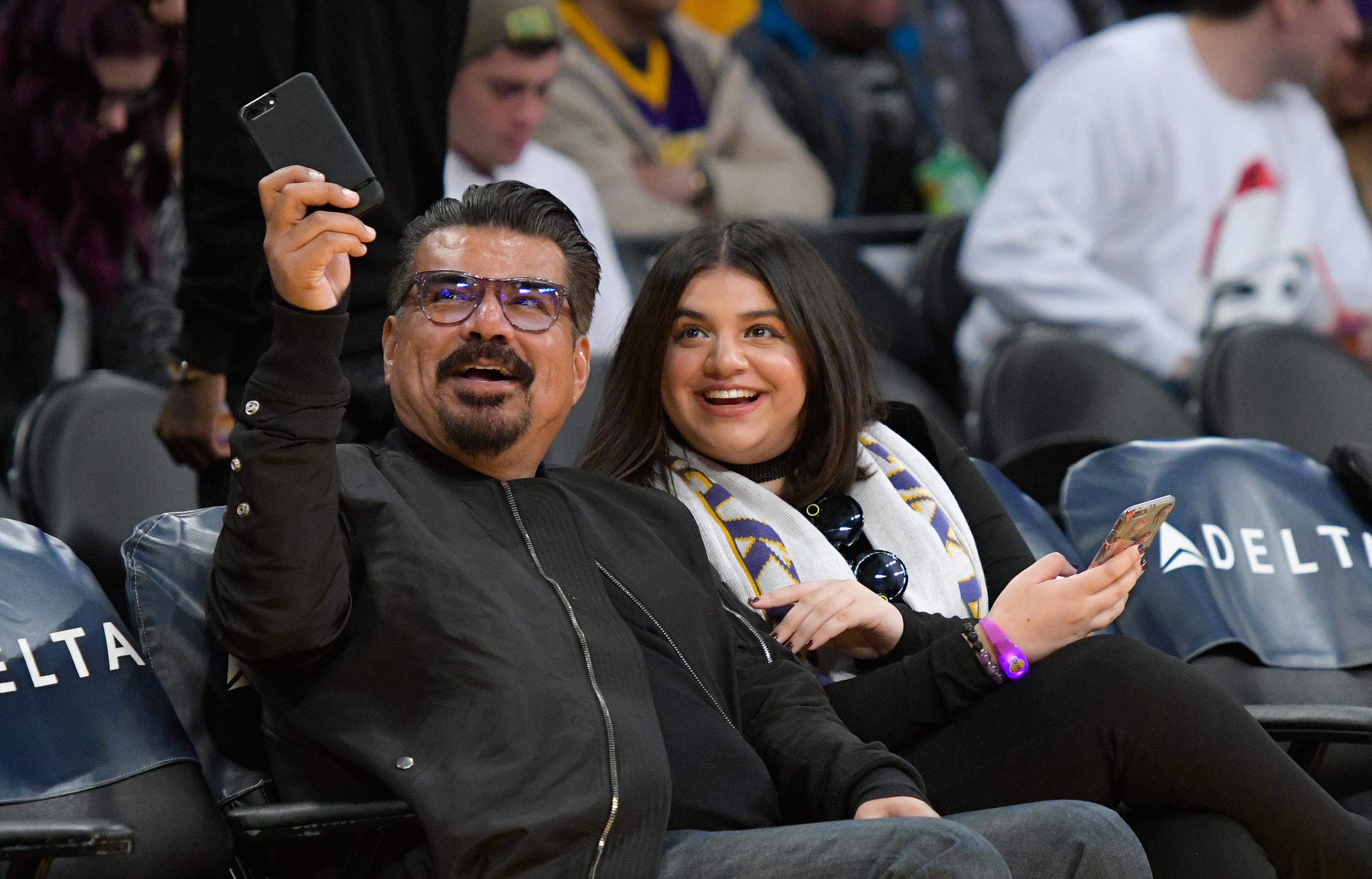 Celebrities At The Los Angeles Lakers Game