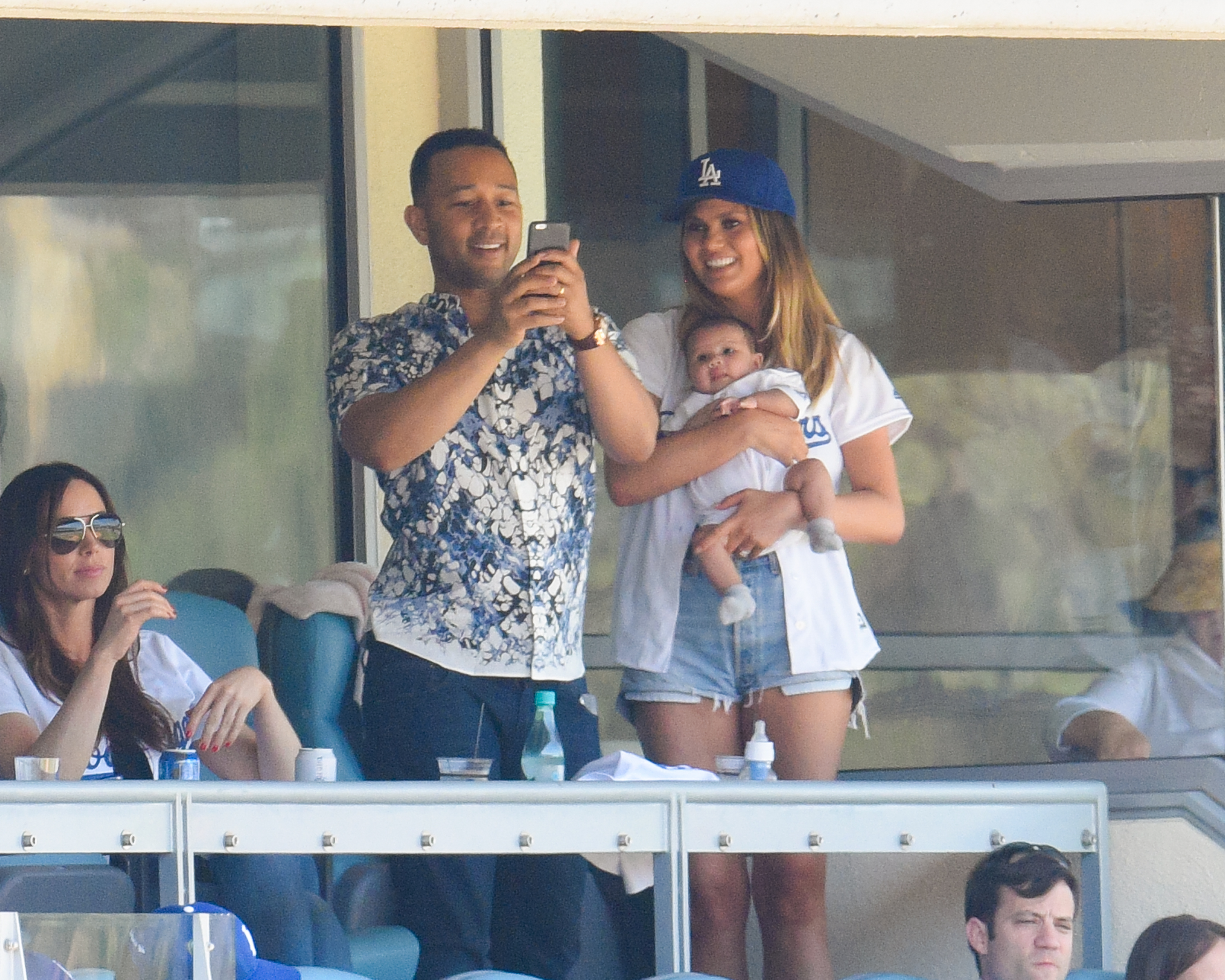 Celebrities At The Los Angeles Dodgers Game