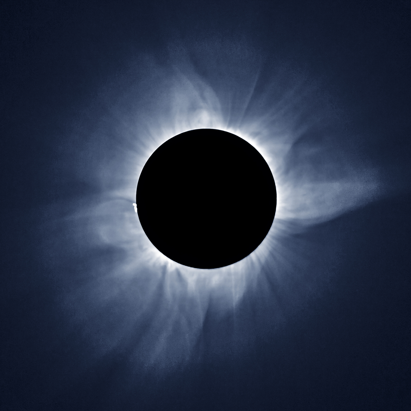 Total solar eclipse and sun Corona, on March 9 2016 in Indonesia