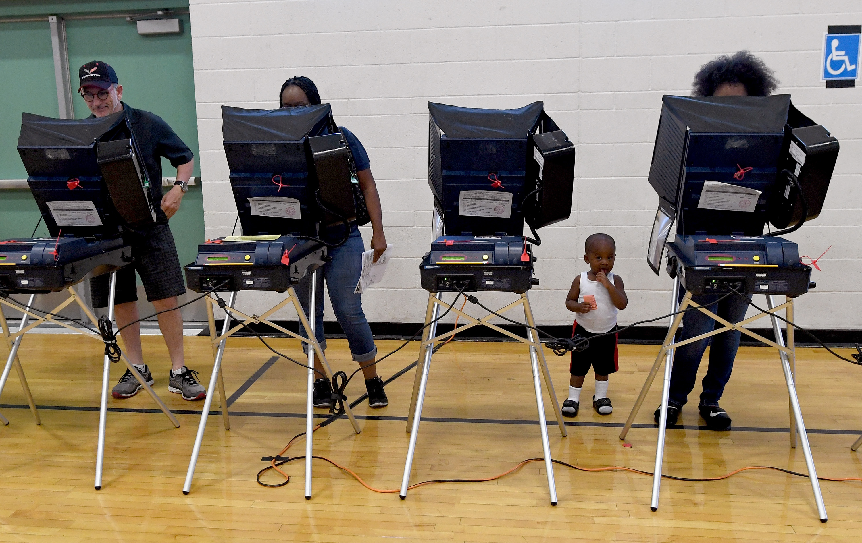 Nation Goes To The Polls In Contentious Presidential Election Between Hillary Clinton And Donald Trump
