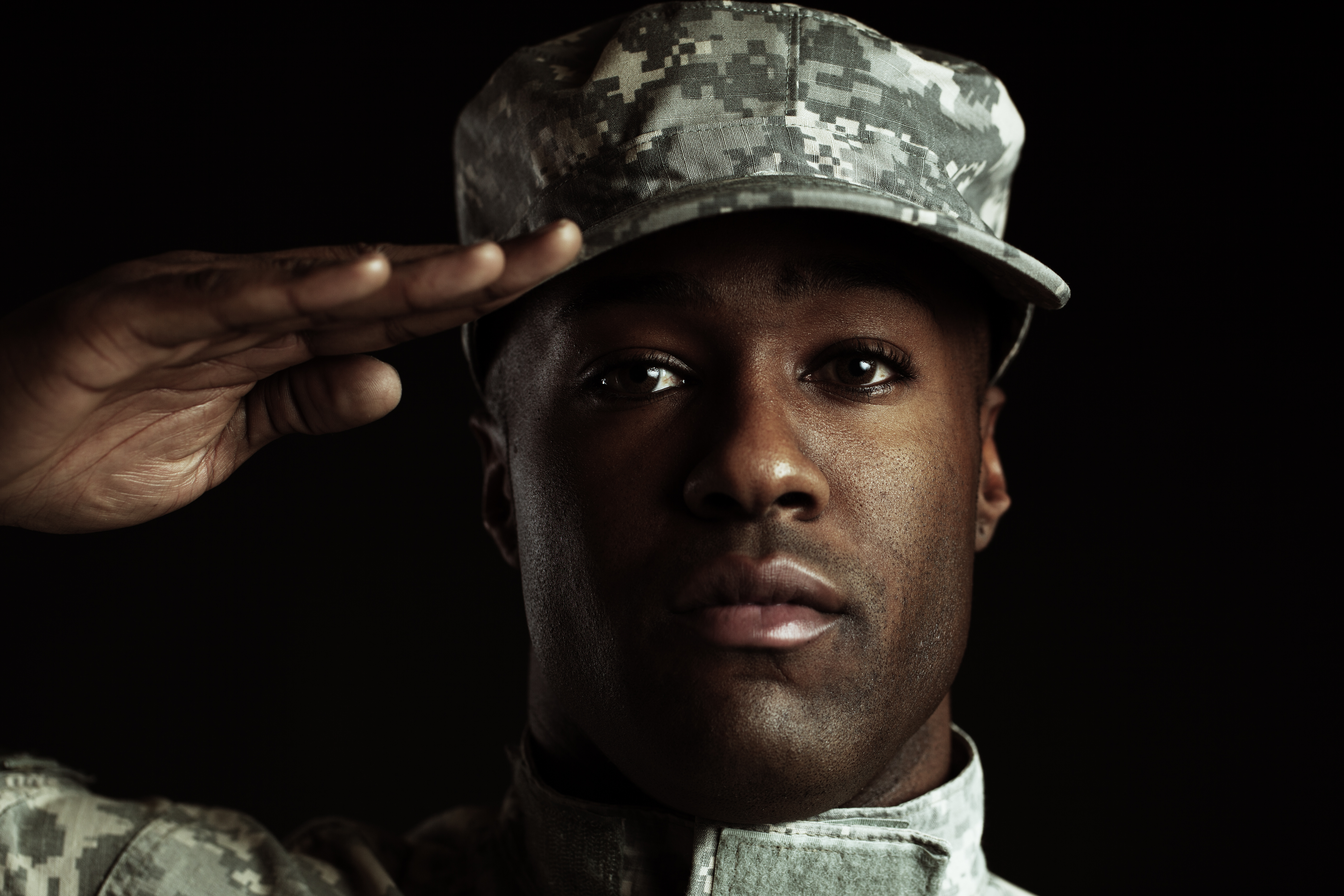 soldier at attention