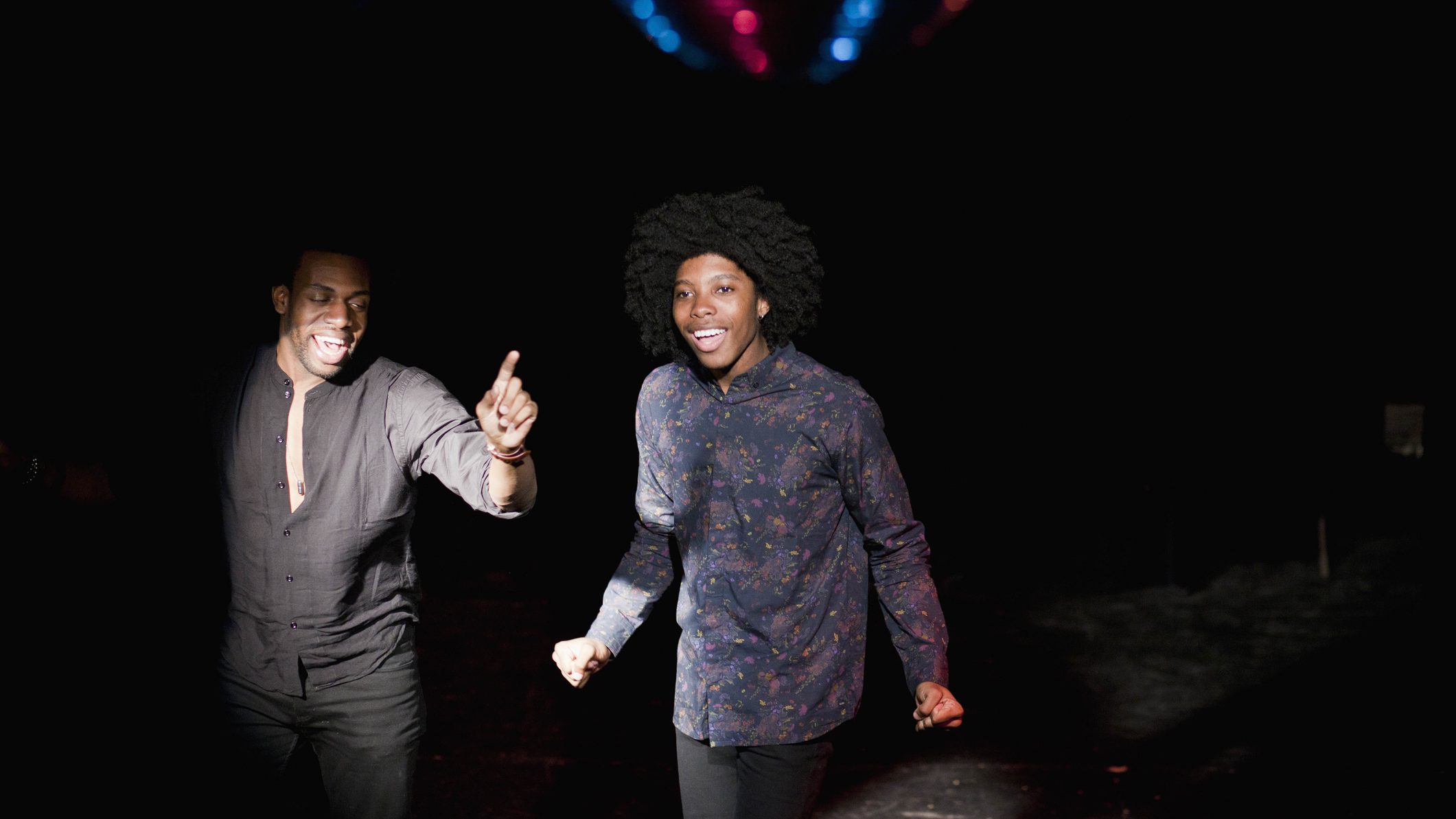 Two young men singing