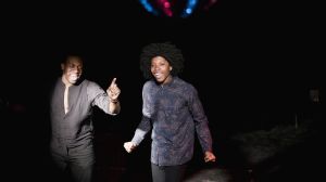 Two young men singing