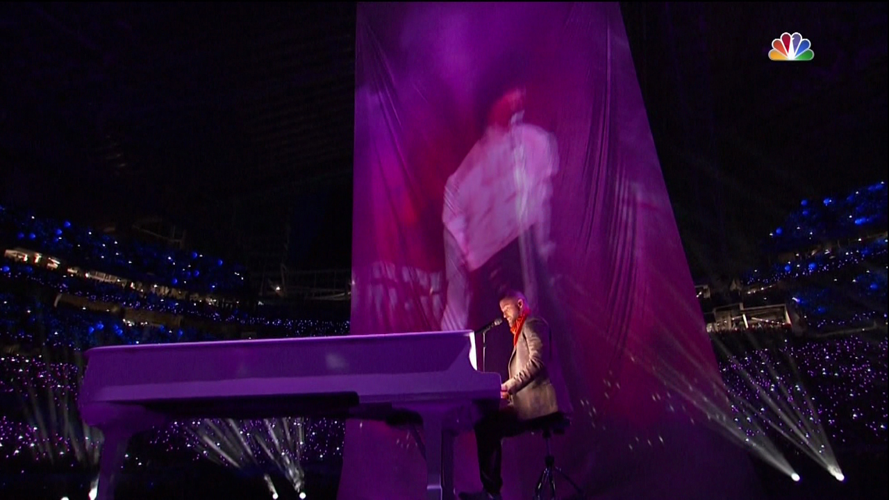 Super Bowl LII halftime show as seen on NBC.