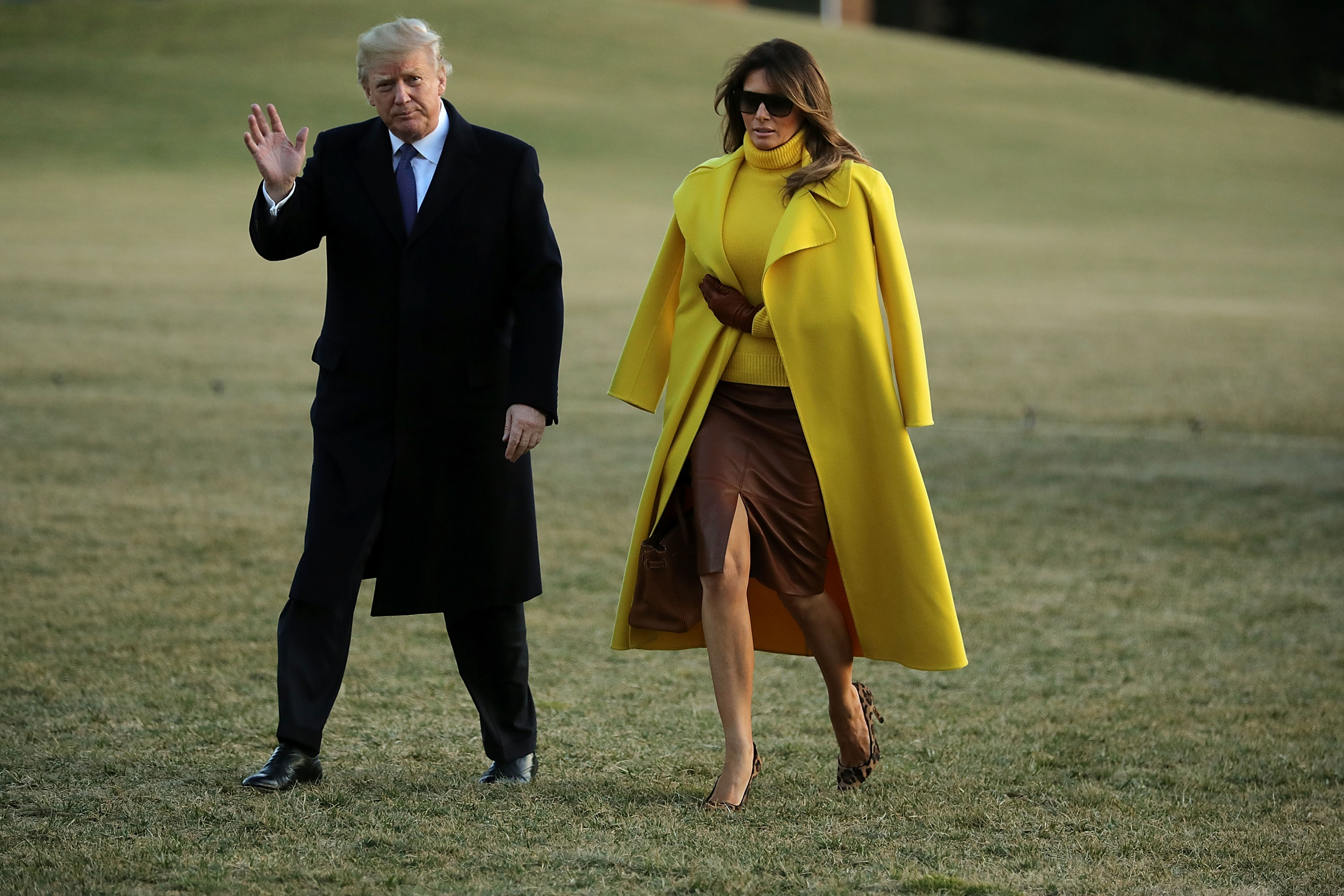 President And Mrs Trump Return To The White House