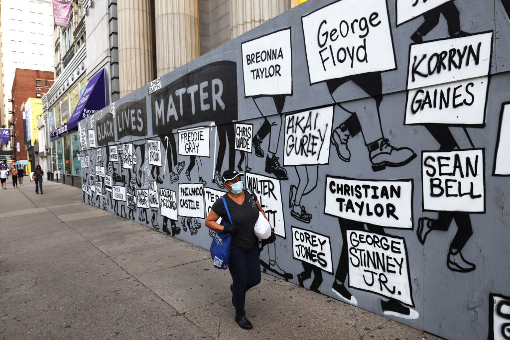 Protestors In New York Rally For Black Lives After Kenosha Shooting