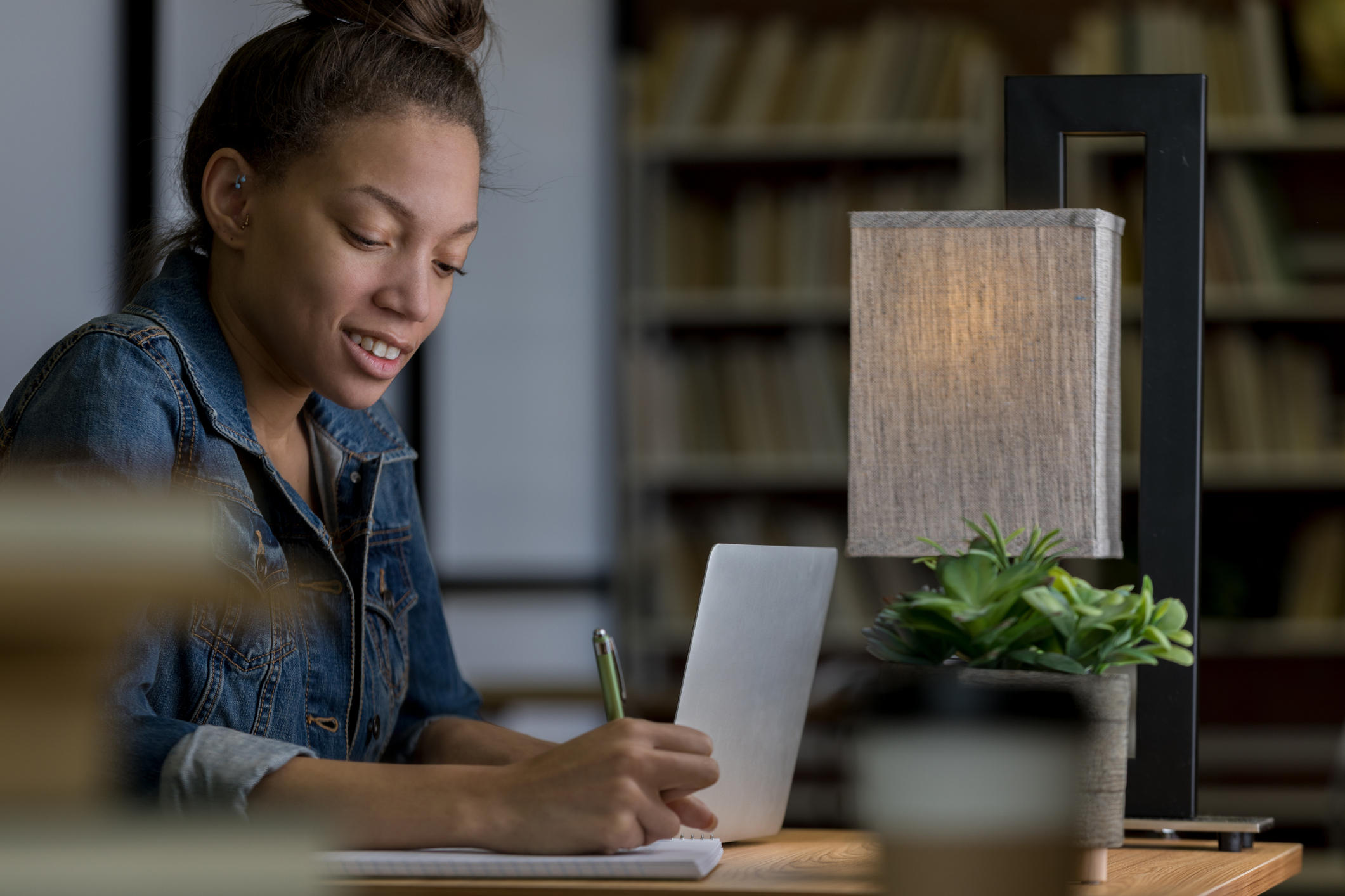 College girl does research late at night