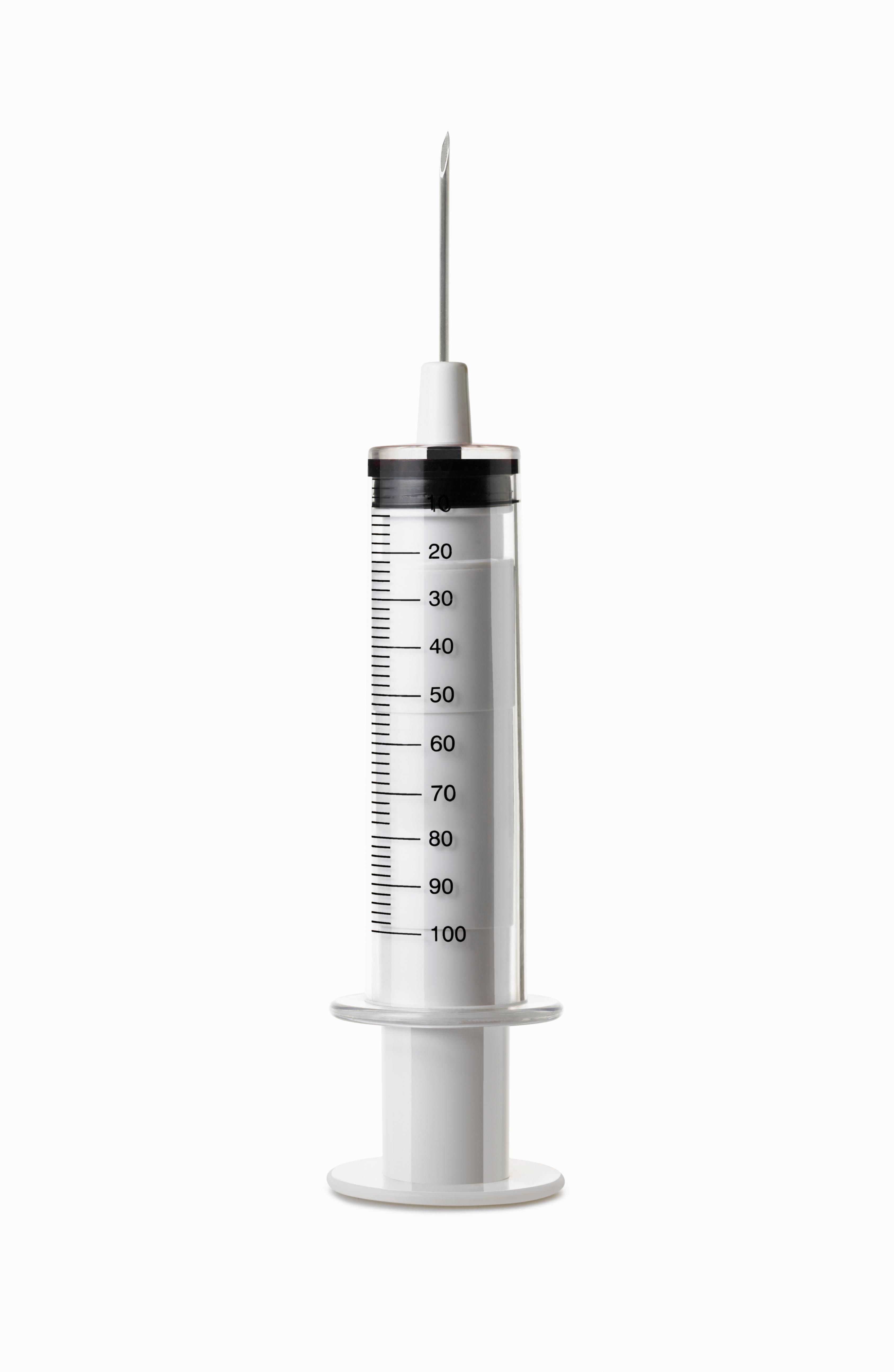 Syringe on White Background