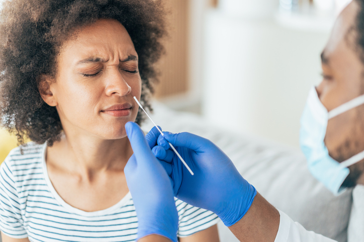 Coronavirus nasal swab test
