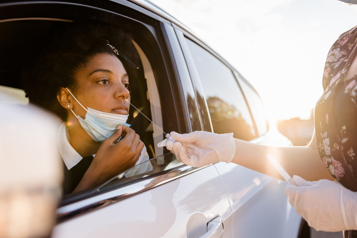 Drive through COVID-19 testing