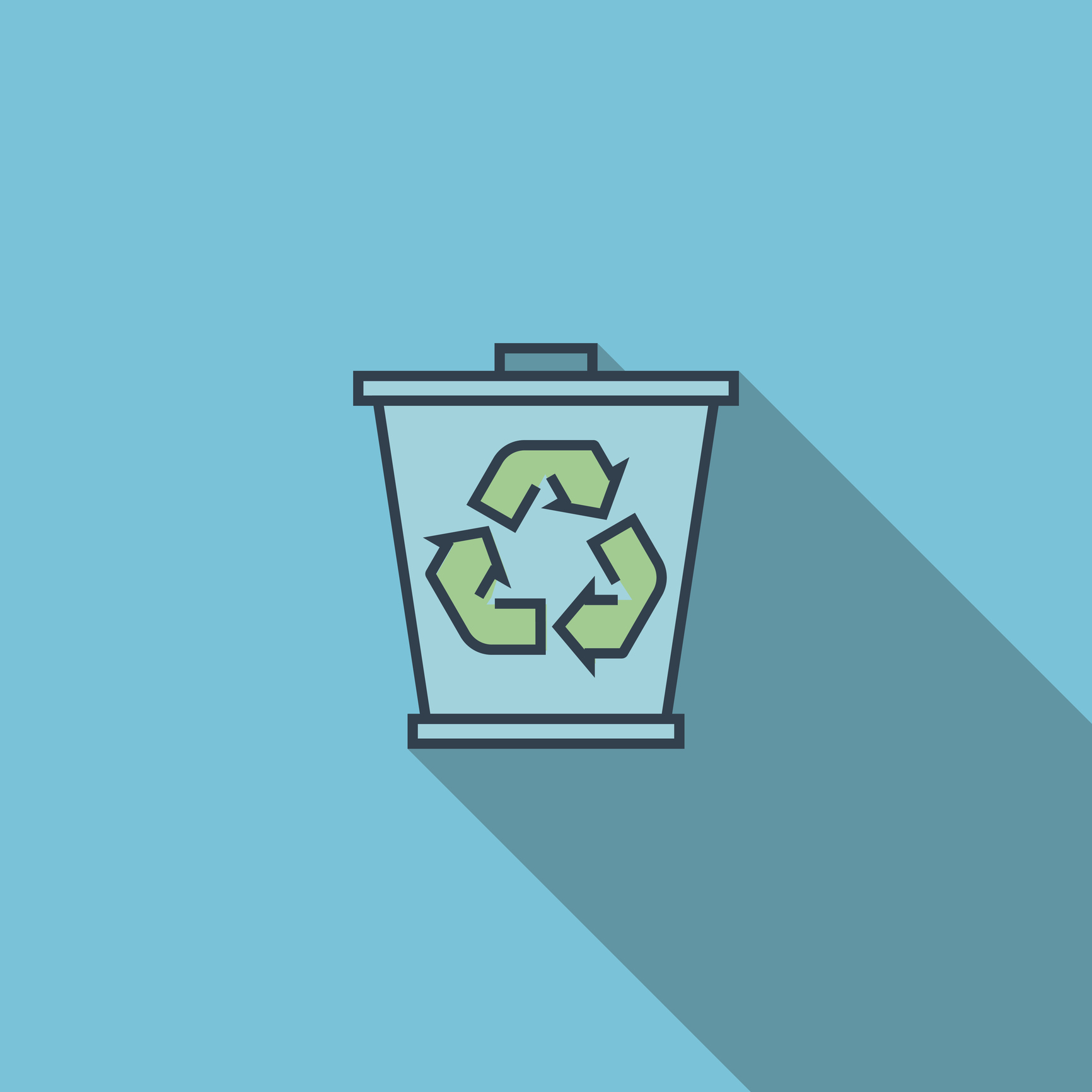Waste Recycling Flat Icon