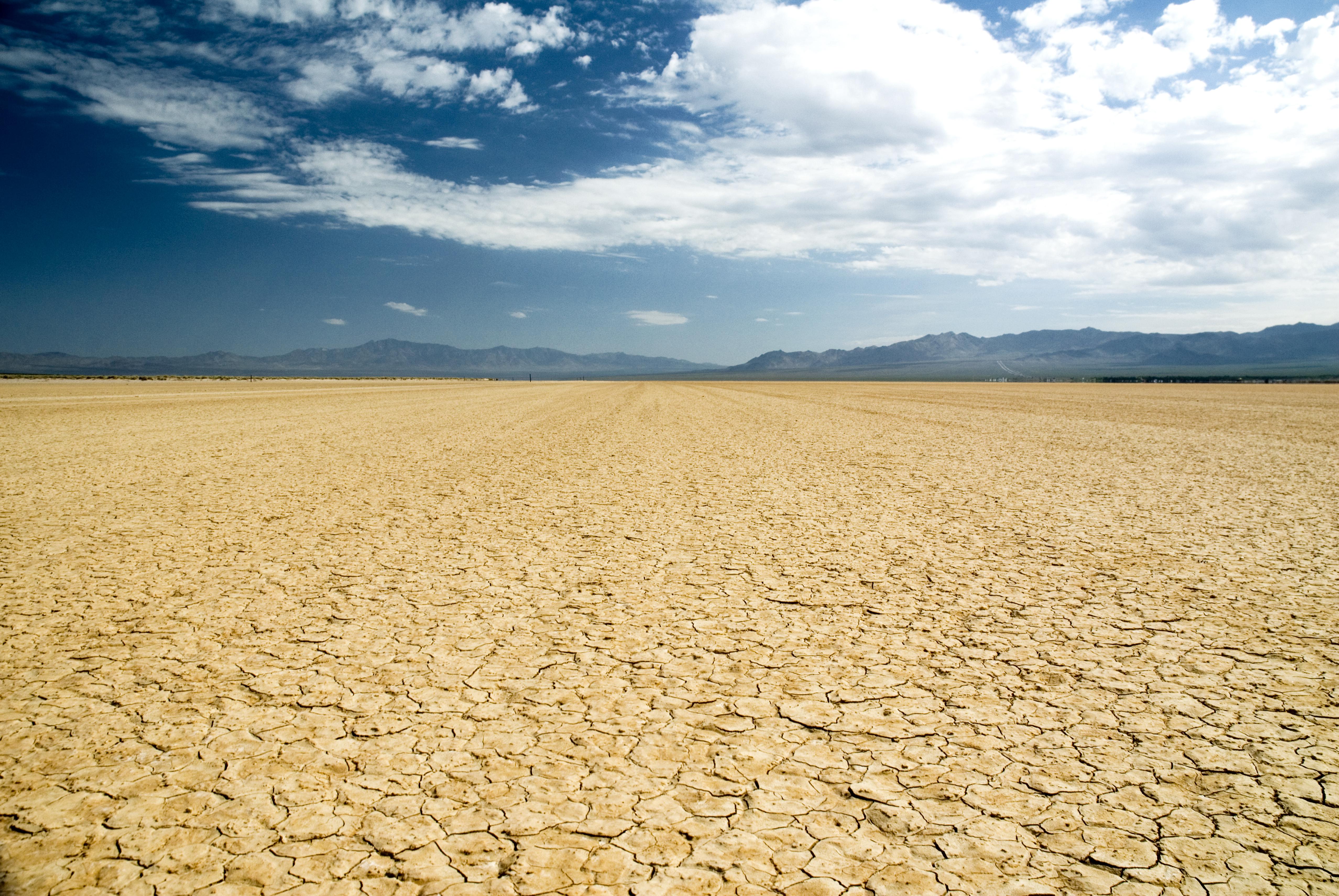 Dry lake bed.