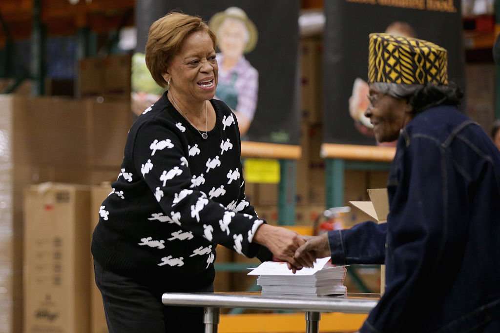 The Obama Family Takes Part In A Service Event In Washington DC