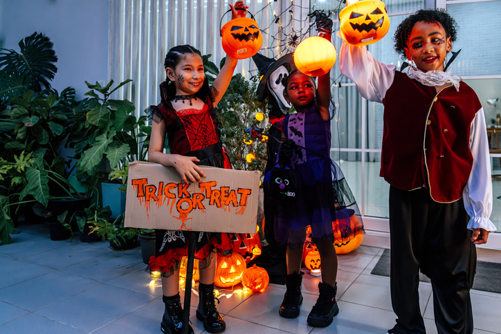 Children trick-or-treating