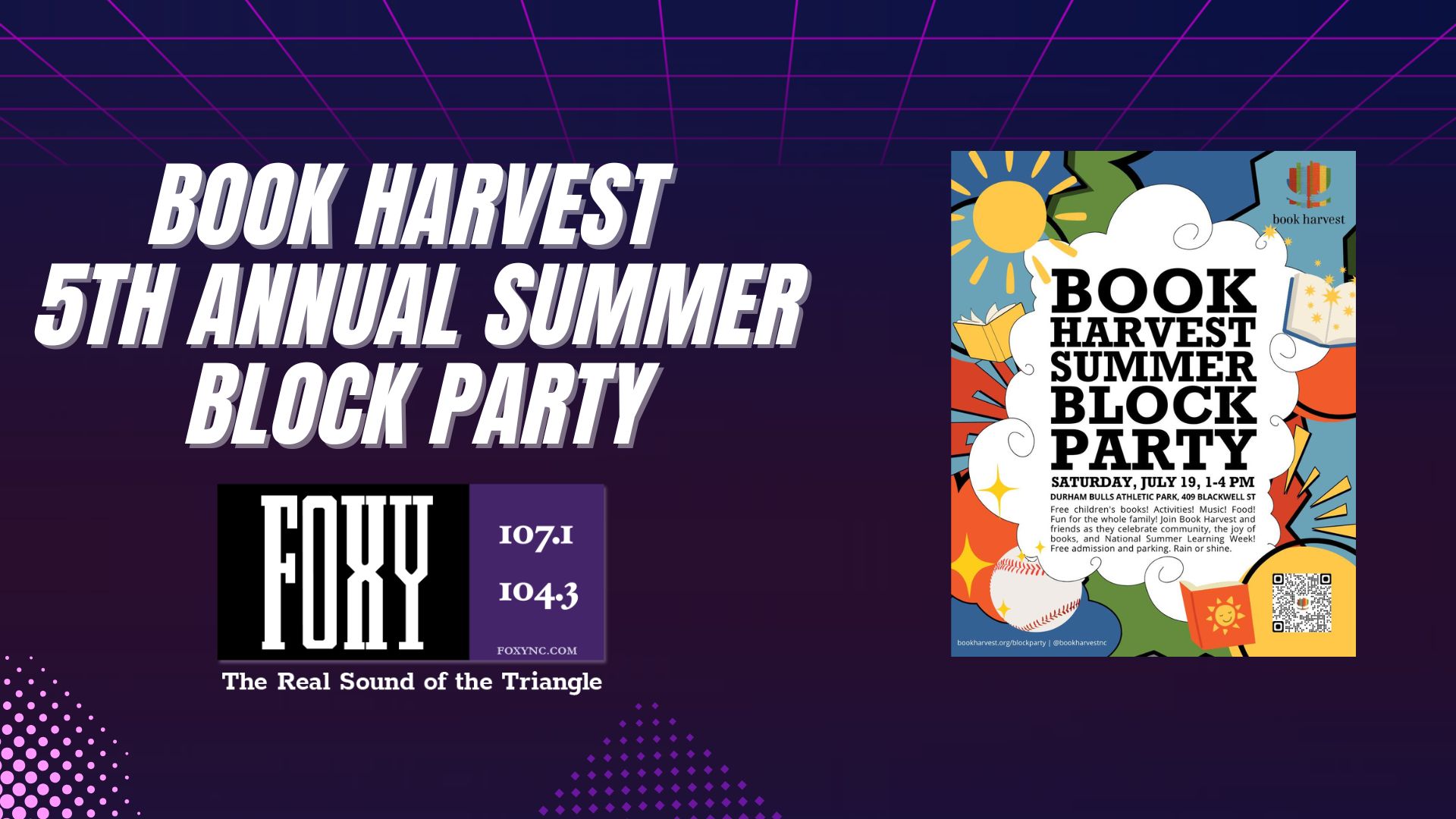 Book Harvest’s 5th Annual Summer Block Party